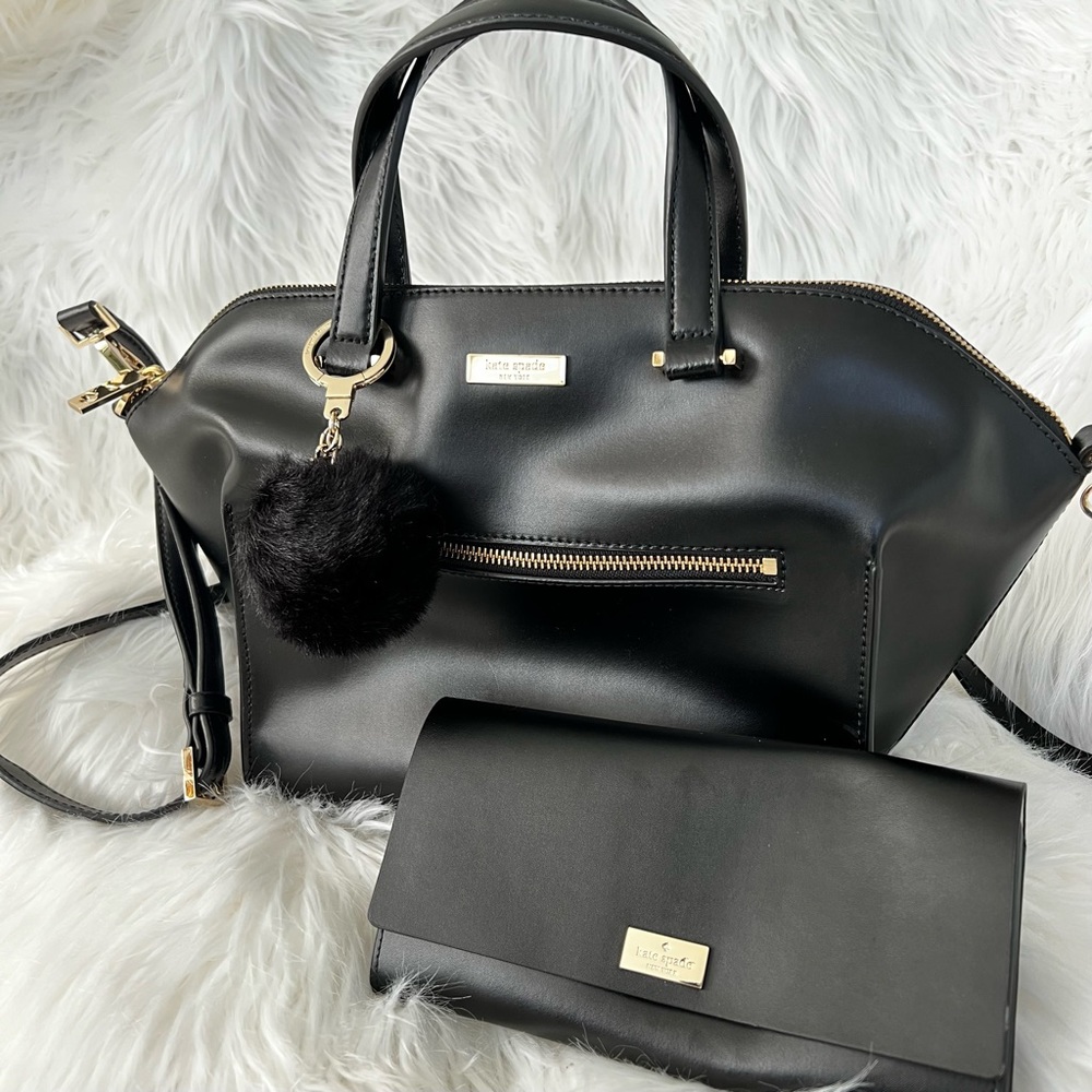 NWT KATE SPADE NEW YORK PARLIAMENT SQUARE SAVANNAH SATCHEL, WALLET & KEY FOB